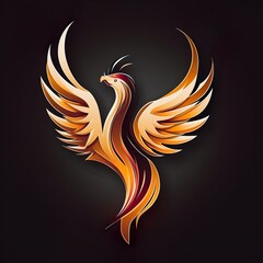 Fototapeta premium vector design gaming esport mascot logo of phoenix bird
