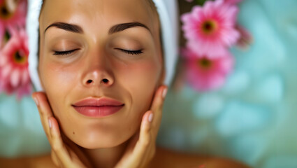 Wonderfully relaxing facial treatment during the tranquil weekend at the spa