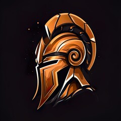 vector design gaming esport mascot logo of spartan