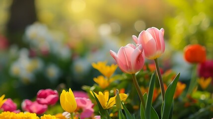 Beautiful spring flowers : Generative AI
