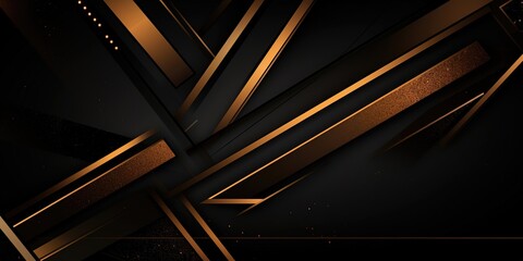 matter color black and gold abstract background polish metallic wall style, elegance luxury business and futuristic technology theme, Generative Ai