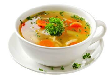 Chicken Soup On Transparent Background.
