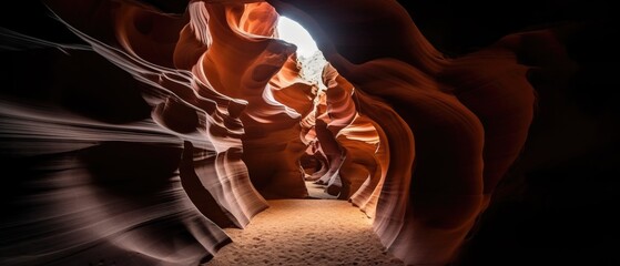 AI generated illustration of the majestic Navajo Upper Antelope Canyon - perfect wallpaper - obrazy, fototapety, plakaty