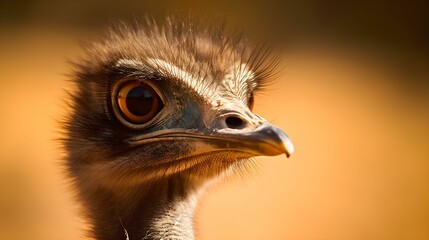 AI generated illustration of a portrait of a flightless ostrich