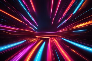 neon glowing motion abstract background 