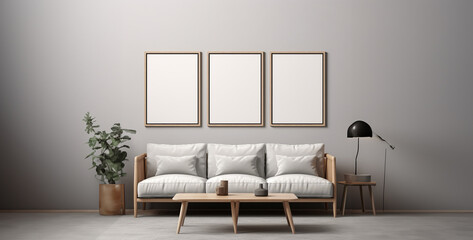 modern living room with sofa, modern living room, high quality frame mockup Living room furniture