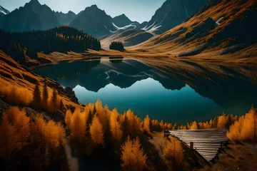 Foto op Aluminium lake in the mountains © farzana