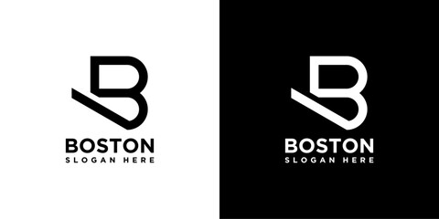 B letter logo icon for company and business design - obrazy, fototapety, plakaty