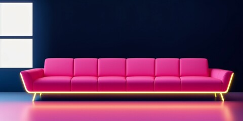 Pink sofa set on a hardwood floor