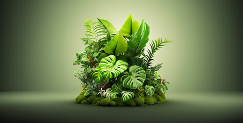 green plant in the shape of a heart, plant with green colorful leaves is growing real plant