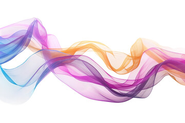 Dance Ribbon in Flow On Transparent Background.