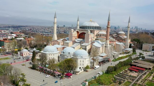 Aerial view of Hagia Sophia