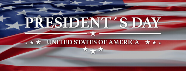 Presidents Day, USA Flag Background