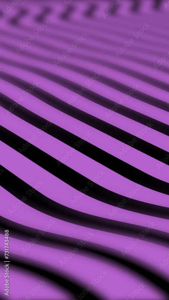 Wall mural purple waving lines waving like soft cloth. smooth waving abstract lines motion graphics background