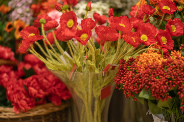 Vibrant Blooms at a Flower Shop