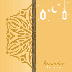 beautiful ramadan kareem design with mandala