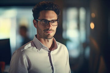Obraz premium Professional workers at workspace office managers confident successful people Generative AI