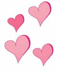 AI generated illustration of a simple heart pattern on a white background