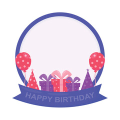 birthday frame illustration 