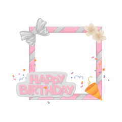 Illustration of birthday frame 