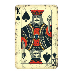 King playing card, illustration style, vector 