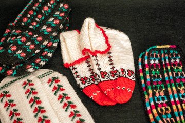 hand knitted socks, knitted socks from traditional Turkish handicrafts,