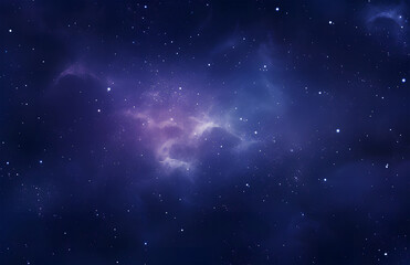 deep purple and blue stars, galaxy and space wallpaper ai generative