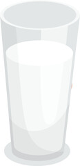 Transparent empty glass. Realistic glassware water drink. Simple clear cup design vector illustration