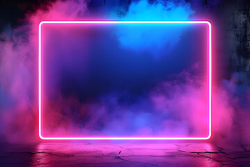 Bright Neon Frame - Vibrant Border