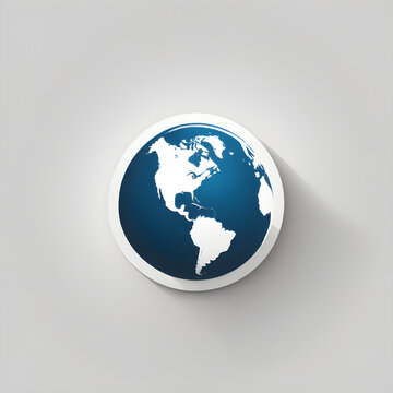 drawing planet earth vector image logo