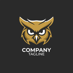 Owl-themed logo templates, owl mascot illustrations, Vector design of a minimalist owl head logo