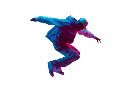 Dancing man isolated on transparent background