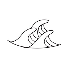 wave icon and sign illustration