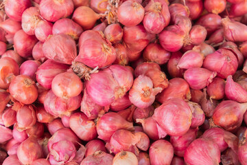 red onions in market
