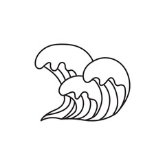 wave icon and sign illustration