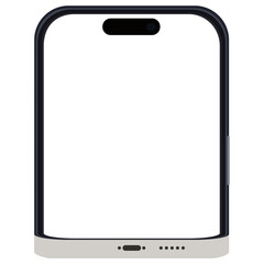 背景が透過されたスマートフォンのイラスト素材　携帯電話　携帯　スマホのベクター