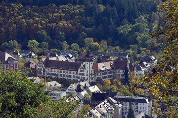 Fototapeta na wymiar Lycée Turenne in Freiburg im Herbst