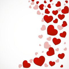 Valentine's day background with hearts. Vector illustration