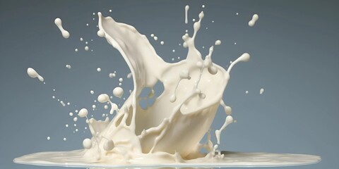 the splash of milk with isolated background design