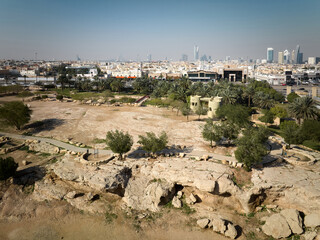 Obraz premium An aerial view of a city Riyadh