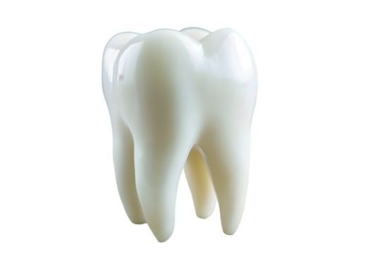 Molar tooth isolated on transparent background