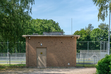 Small utility sub-station in Loenen, The Netherlands.