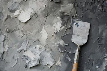 palette with only monochromatic grey tones and a spatula