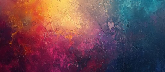 Colorful textured backdrop of a hand-painted abstract canvas