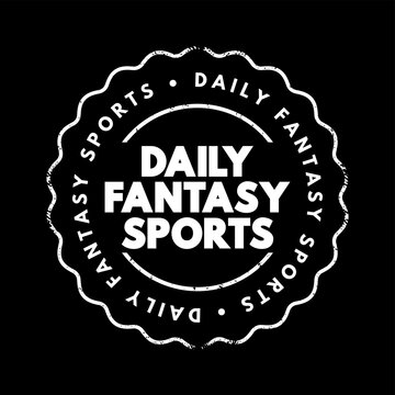 Daily Fantasy Sports text stamp, concept background