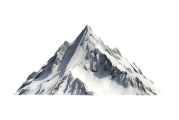 Fototapeta na wymiar Snow capped mountain isolated on transparent or white background, png