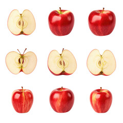 Red apple apples isolated on white background