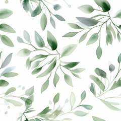 Watercolor floral green leaf branches collection, for wedding stationary, greeting card, wallpaper fashion background. Eucalyptus olive green leaves.