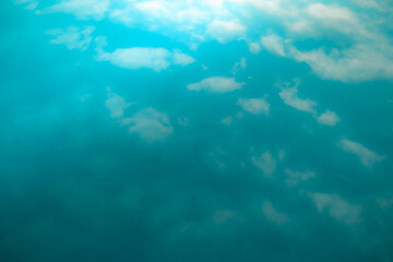 Fototapeta na wymiar Turquoise texture. Abstract background turquoise blurred clouds