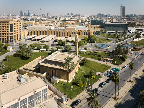 An aerial view of a city Riyadh